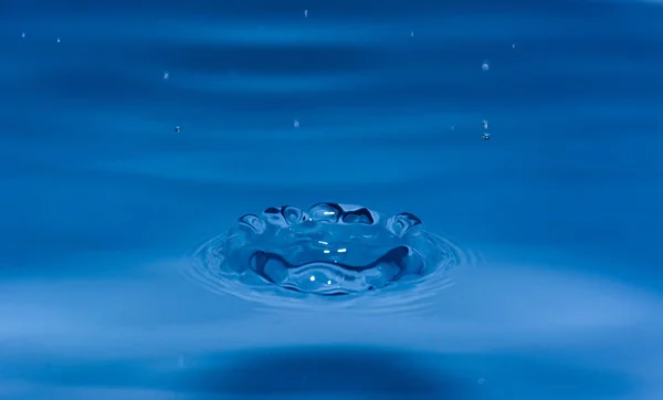 Drops Blue Water — Stock Photo, Image