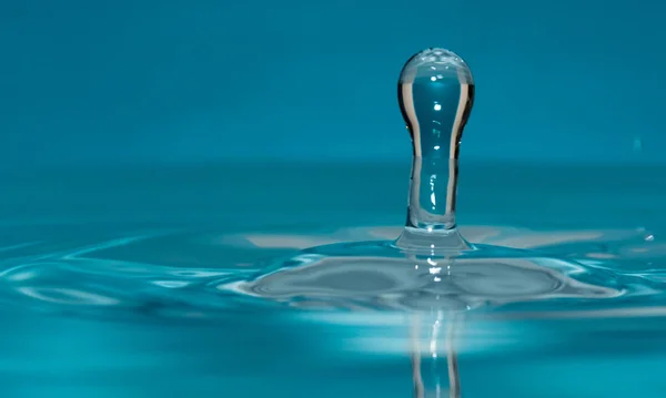 Tiszta Kék Víz Csepp Víz — Stock Fotó