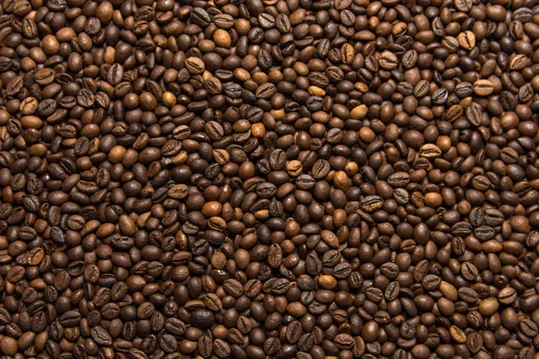 Aroma Kaffebönor Bakgrund — Stockfoto