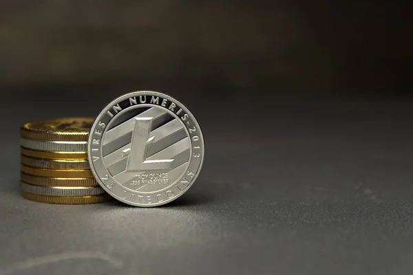 Litecoin Krypto Waluty Tle — Zdjęcie stockowe