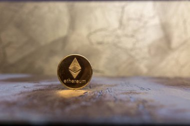 Arka plan üzerinde kripto para birimi Ethereum