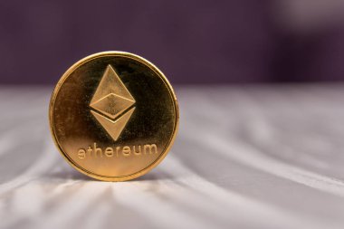 Arka plan üzerinde kripto para birimi Ethereum