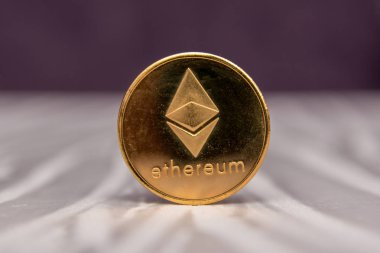 Arka plan üzerinde kripto para birimi Ethereum