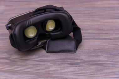 Ahşap arka plan aygıtta VR