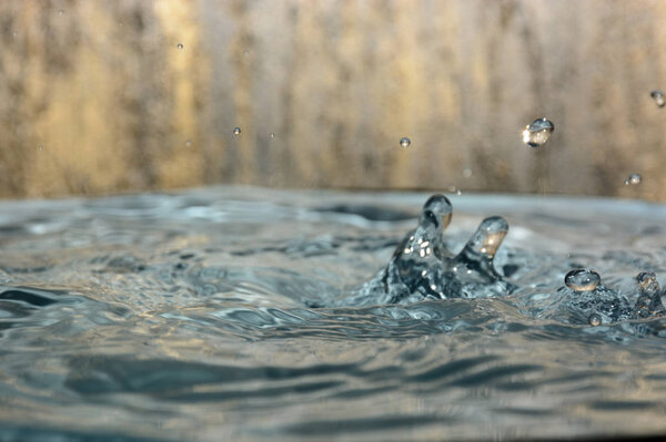 Splash of clean water on background