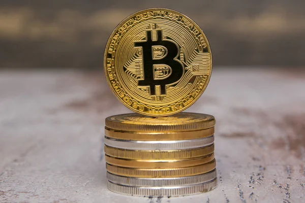 Bitcoin Crypto Currency Future — Stock Photo, Image
