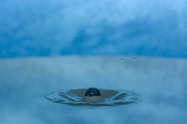 mavi temiz su damlaları