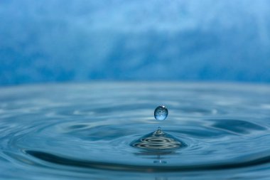 mavi temiz su damlaları
