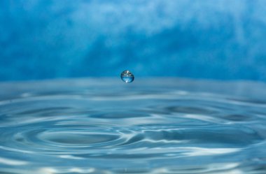 mavi temiz su damlaları