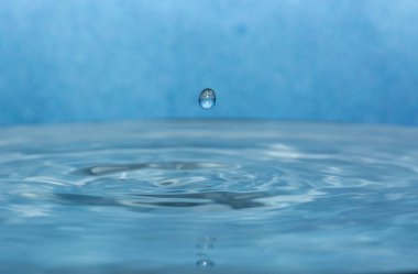 mavi temiz su damlaları