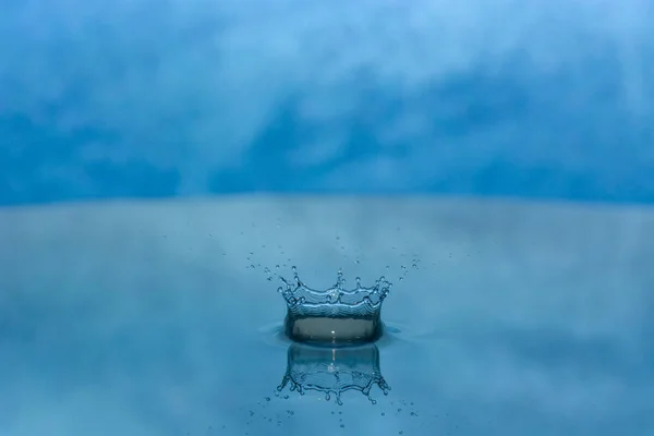 Gotas Agua Limpia Azul —  Fotos de Stock