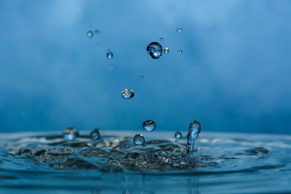 Drops Blue Clean Water Stock Image