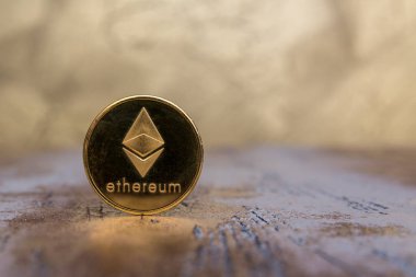 Arka plan üzerinde kripto para birimi Ethereum