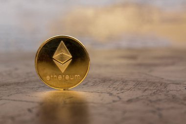 Arka plan üzerinde kripto para birimi Ethereum