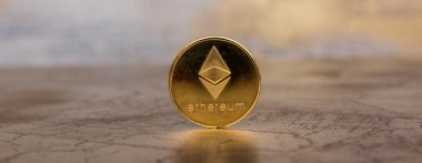 Arka plan üzerinde kripto para birimi Ethereum