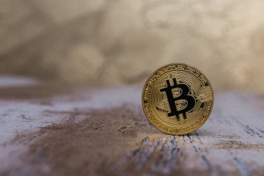  güzel arka plan kürsüye altın bitcoin