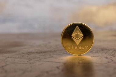 Arka plan üzerinde kripto para birimi Ethereum