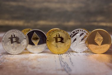  kripto para birimi: bitcoin litecoin ve ethereum 