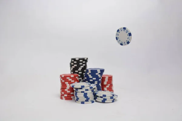 Playing Chips Dic — Stock Photo, Image