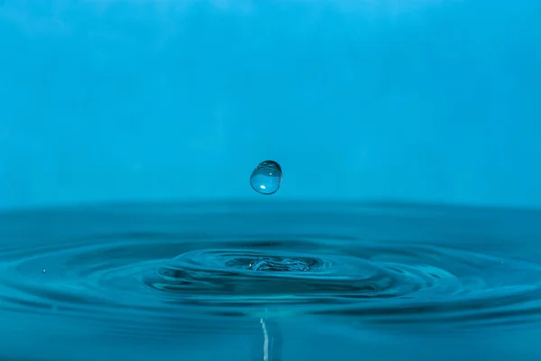 Gota Água Azul Limpa — Fotografia de Stock