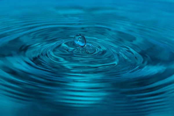 Gota Agua Azul Limpia — Foto de Stock
