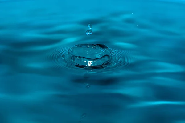 Gota Água Azul Limpa — Fotografia de Stock