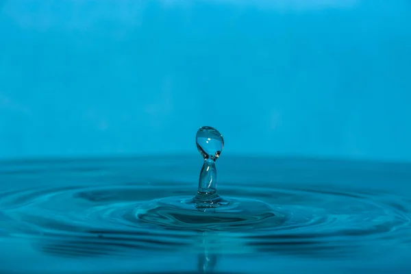 Gota Água Azul Limpa — Fotografia de Stock