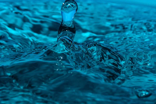 Druppel Schoon Blauw Water — Stockfoto