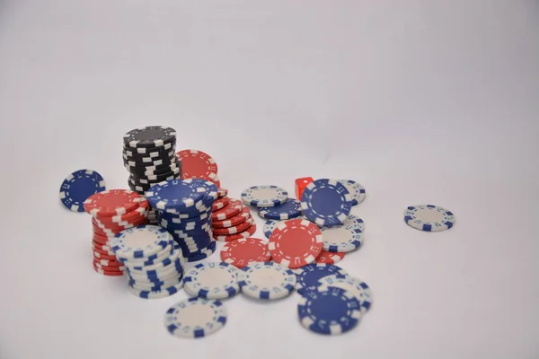 Close Image Poker Chips Background — Stock Photo, Image