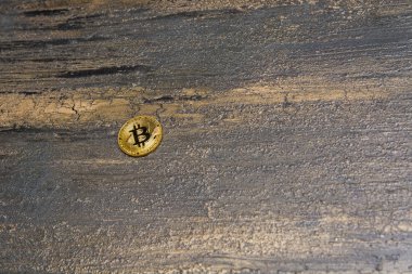 bitcoin görünümü arka plan, kripto para birimi kavramı üzerine kadar kapatın