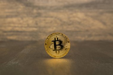 bitcoin görünümü arka plan, kripto para birimi kavramı üzerine kadar kapatın