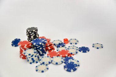 poker fişleri arka plan görüntü kadar kapatın