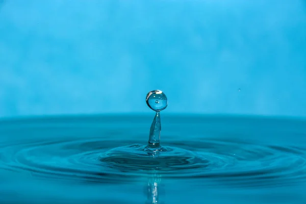 Gota Água Azul Limpa — Fotografia de Stock