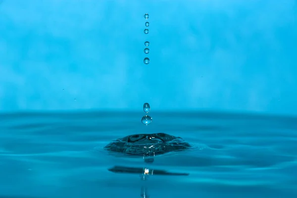 Drop Clean Blue Water — Stock Photo, Image