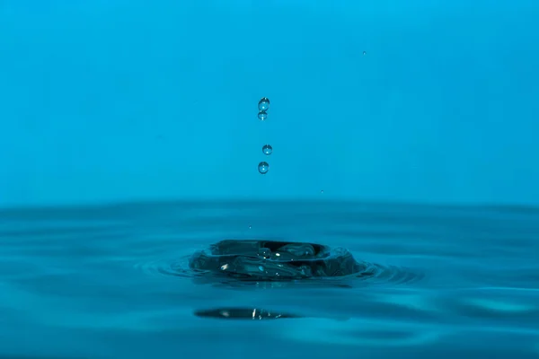 Gota Água Azul Limpa — Fotografia de Stock