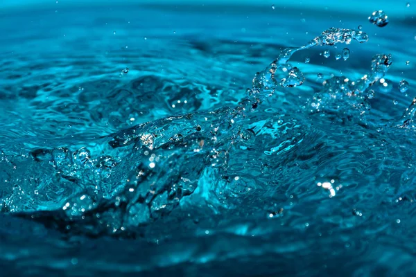 Druppel Schoon Blauw Water — Stockfoto