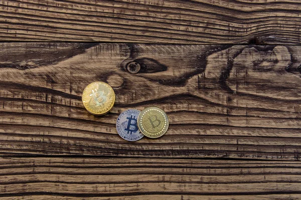 Golden Bitcoin Background — Stock Photo, Image