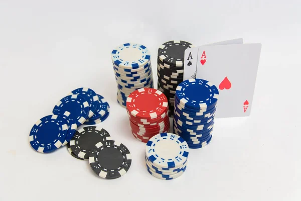 Nahaufnahme Bild Von Pokerchips Hintergrund — Stockfoto