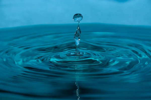 Drop Clean Blue Water — Stock Photo, Image