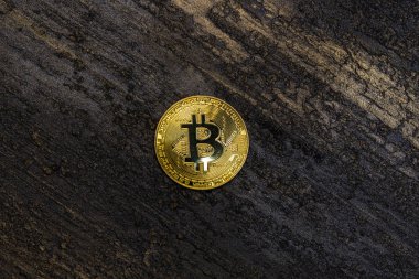  Lüks bronse zemin üzerine altın bitcoin