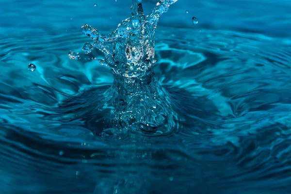 Drop Clean Blue Water — Stock Photo, Image