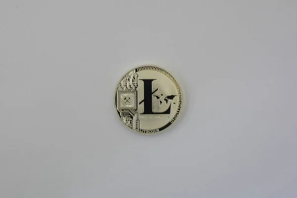 Litecoin Lsolated White — Stock Photo, Image