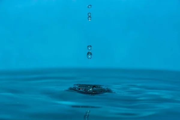 Gota Água Azul Limpa — Fotografia de Stock