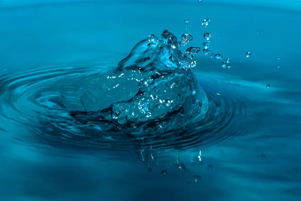 Drop Clean Blue Water — Stock Photo, Image