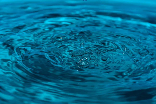 Druppel Schoon Blauw Water — Stockfoto