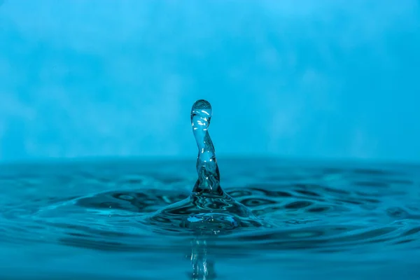 Drop Clean Blue Water — Stock Photo, Image