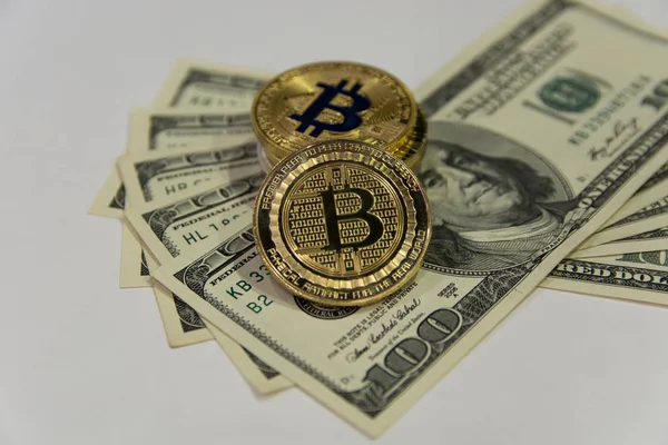 Bitcoins para arka plan üzerinde 