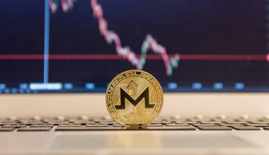  Gümüş laptop altın monero