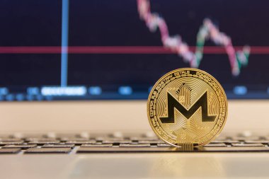  Gümüş laptop altın monero