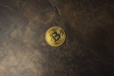  Altın bitcoin yalan arka plan üzerine